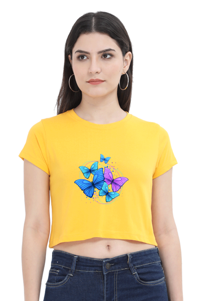 Stylish Printed Crop Top T-Shirt for Women – Trendy & Comfortable