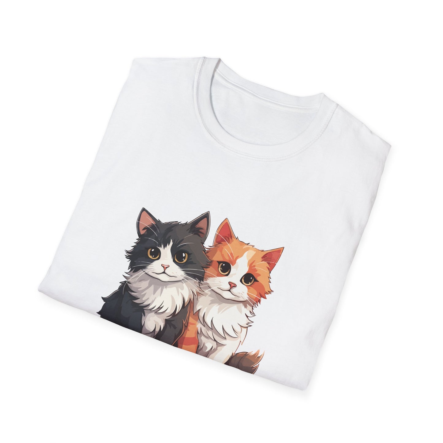 Twin Cat Printed T-Shirt – Cute & Comfy Feline Fashion
