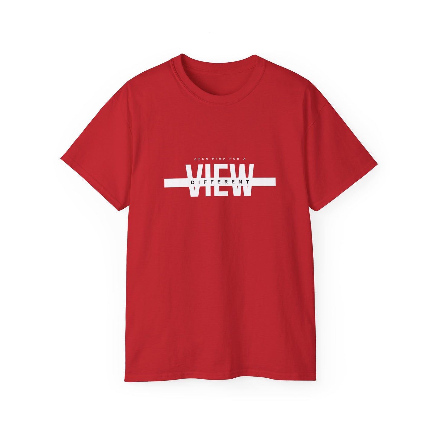 Open Mind for a View Different" Inspirational Printed T-Shirt