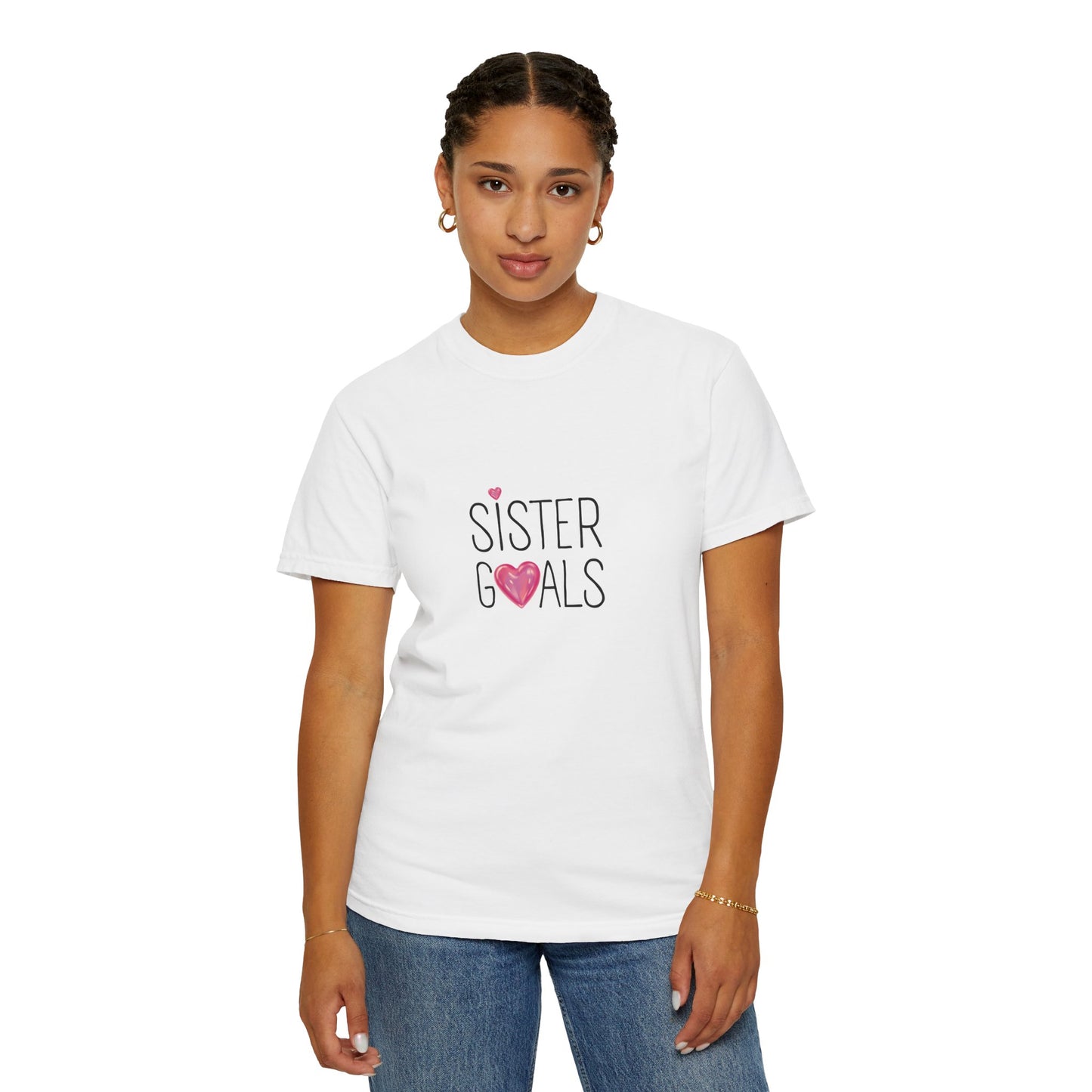 Sister Goals Printed T-Shirt – Matching Tee for Trendy Sisters