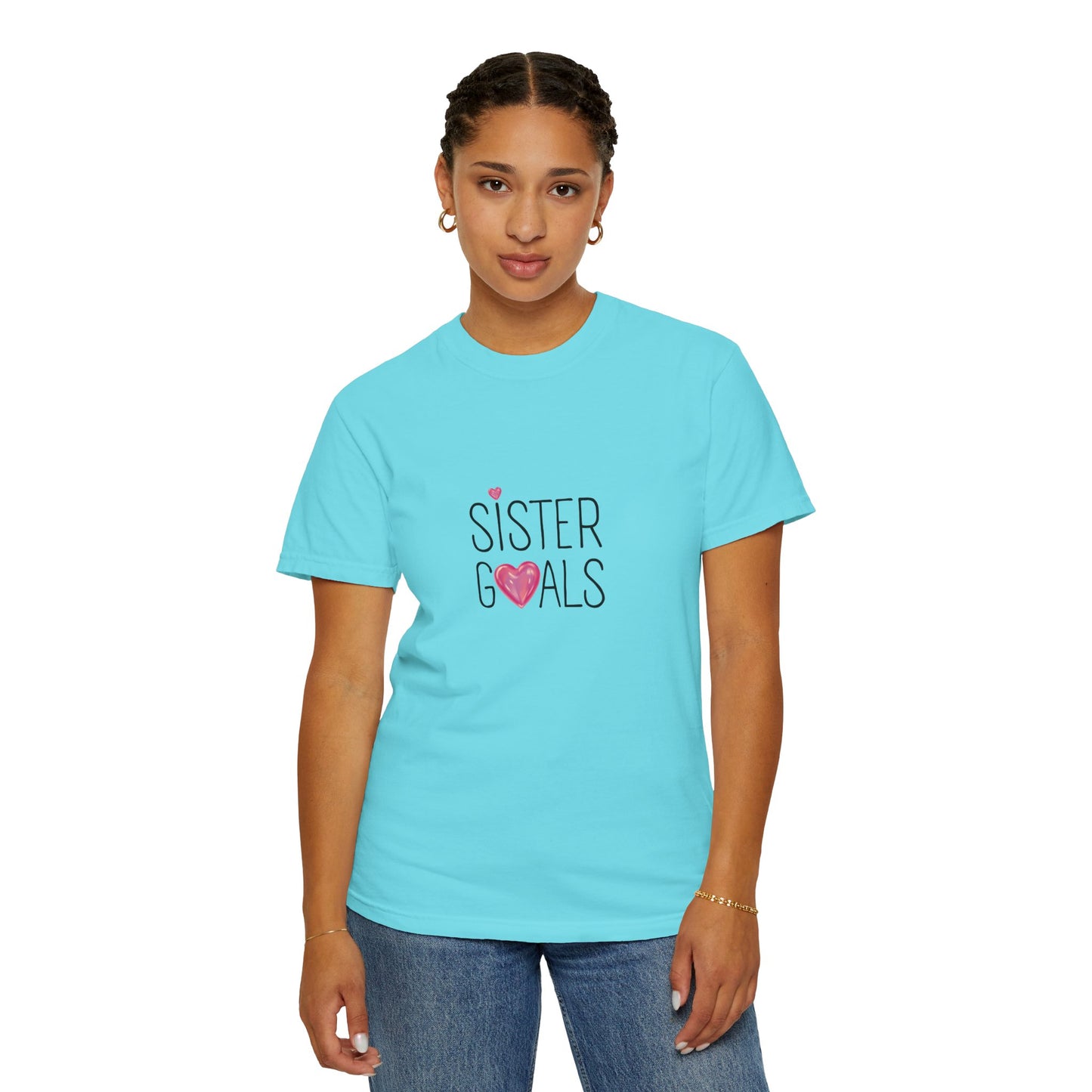 Sister Goals Printed T-Shirt – Matching Tee for Trendy Sisters