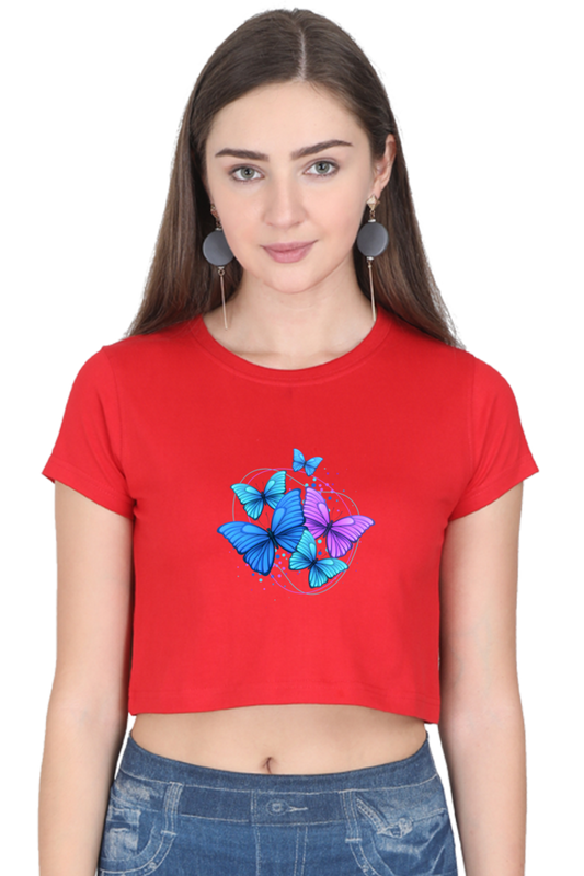 Stylish Printed Crop Top T-Shirt for Women – Trendy & Comfortable