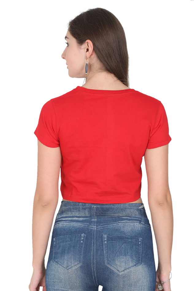 “I Am Happy and Grateful” Printed Crop Top T-Shirt