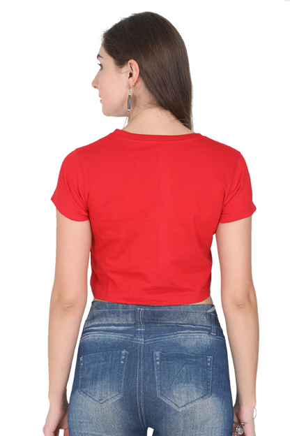“I Am Happy and Grateful” Printed Crop Top T-Shirt