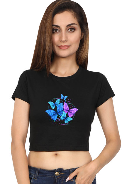 Stylish Printed Crop Top T-Shirt for Women – Trendy & Comfortable