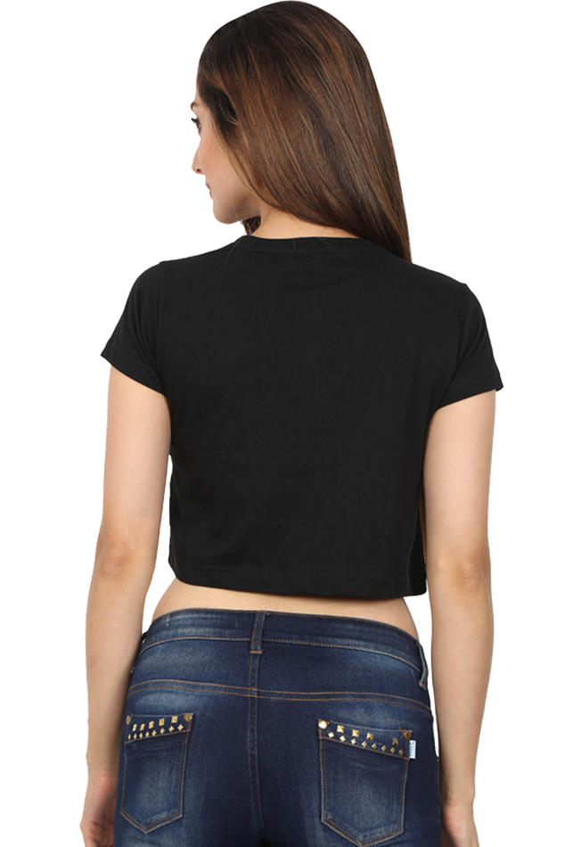 “I Am Happy and Grateful” Printed Crop Top T-Shirt