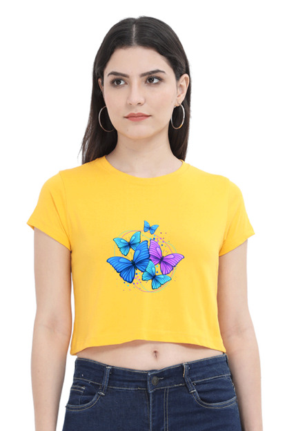 Stylish Printed Crop Top T-Shirt for Women – Trendy & Comfortable