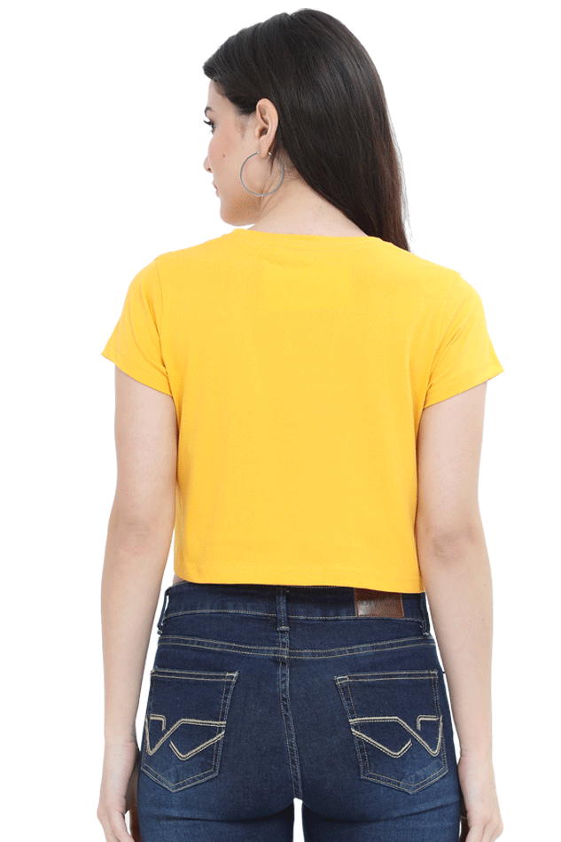 “I Am Happy and Grateful” Printed Crop Top T-Shirt