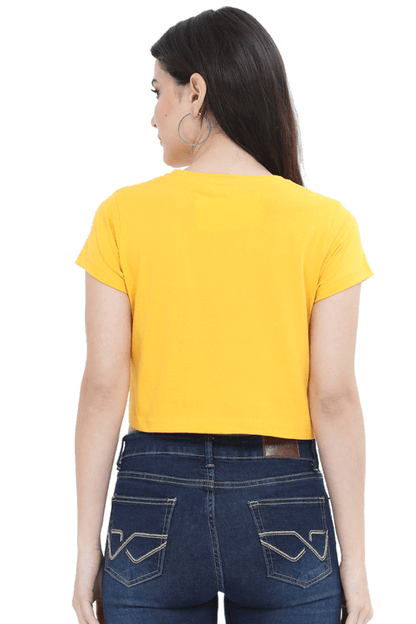 “I Am Happy and Grateful” Printed Crop Top T-Shirt