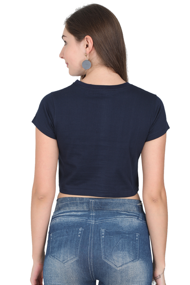 “I Am Happy and Grateful” Printed Crop Top T-Shirt