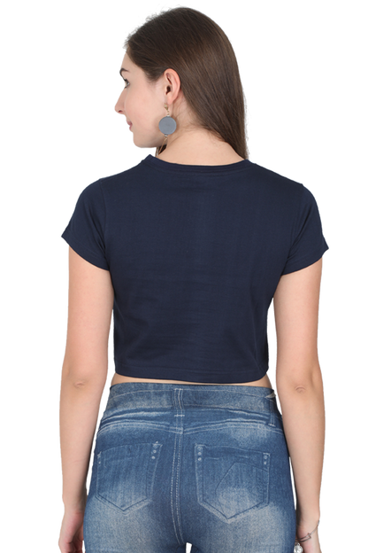 “I Am Happy and Grateful” Printed Crop Top T-Shirt