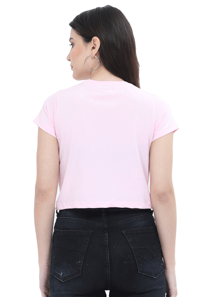 “I Am Happy and Grateful” Printed Crop Top T-Shirt