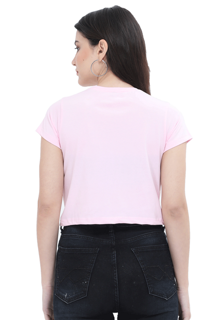 “I Am Happy and Grateful” Printed Crop Top T-Shirt