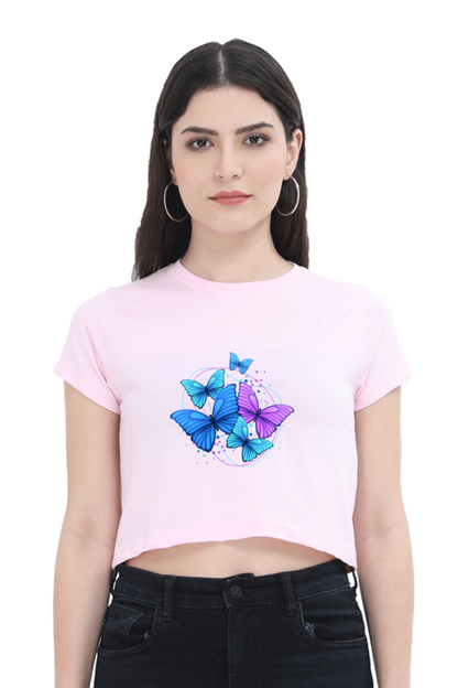 Stylish Printed Crop Top T-Shirt for Women – Trendy & Comfortable