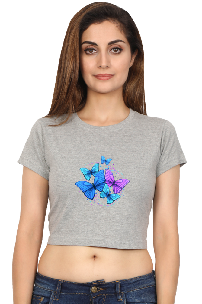 Stylish Printed Crop Top T-Shirt for Women – Trendy & Comfortable