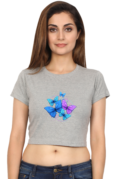 Stylish Printed Crop Top T-Shirt for Women – Trendy & Comfortable