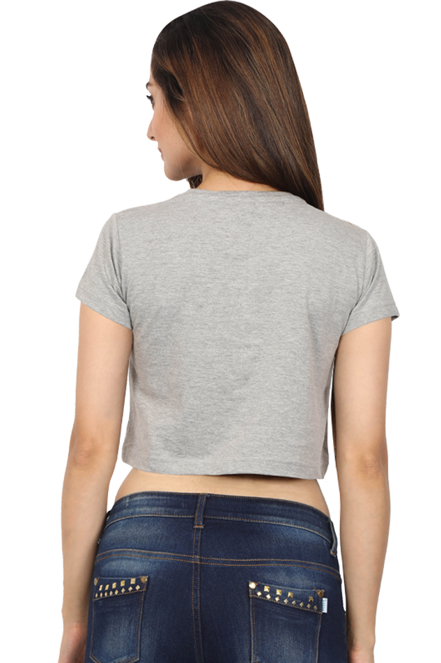 “I Am Happy and Grateful” Printed Crop Top T-Shirt