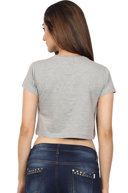 “I Am Happy and Grateful” Printed Crop Top T-Shirt