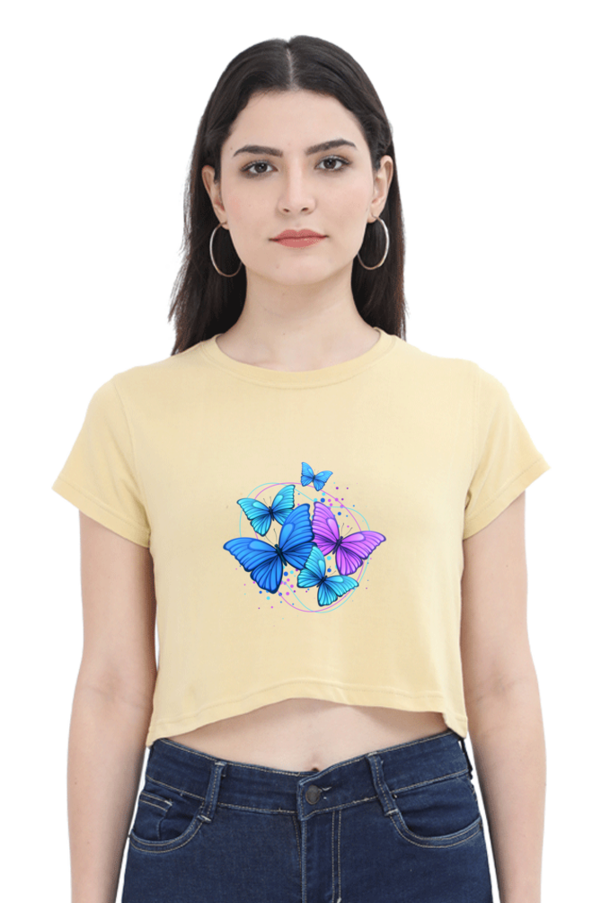 Stylish Printed Crop Top T-Shirt for Women – Trendy & Comfortable