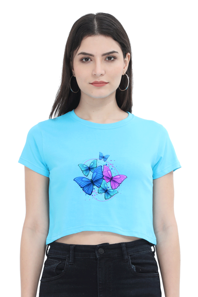 Stylish Printed Crop Top T-Shirt for Women – Trendy & Comfortable