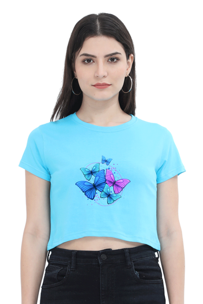 Stylish Printed Crop Top T-Shirt for Women – Trendy & Comfortable