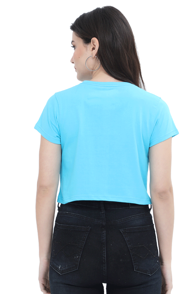 “I Am Happy and Grateful” Printed Crop Top T-Shirt
