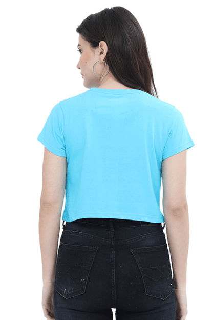 “I Am Happy and Grateful” Printed Crop Top T-Shirt