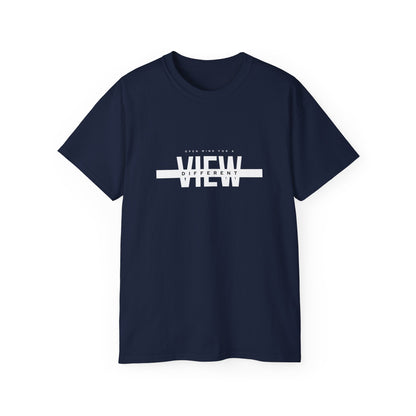 Open Mind for a View Different" Inspirational Printed T-Shirt