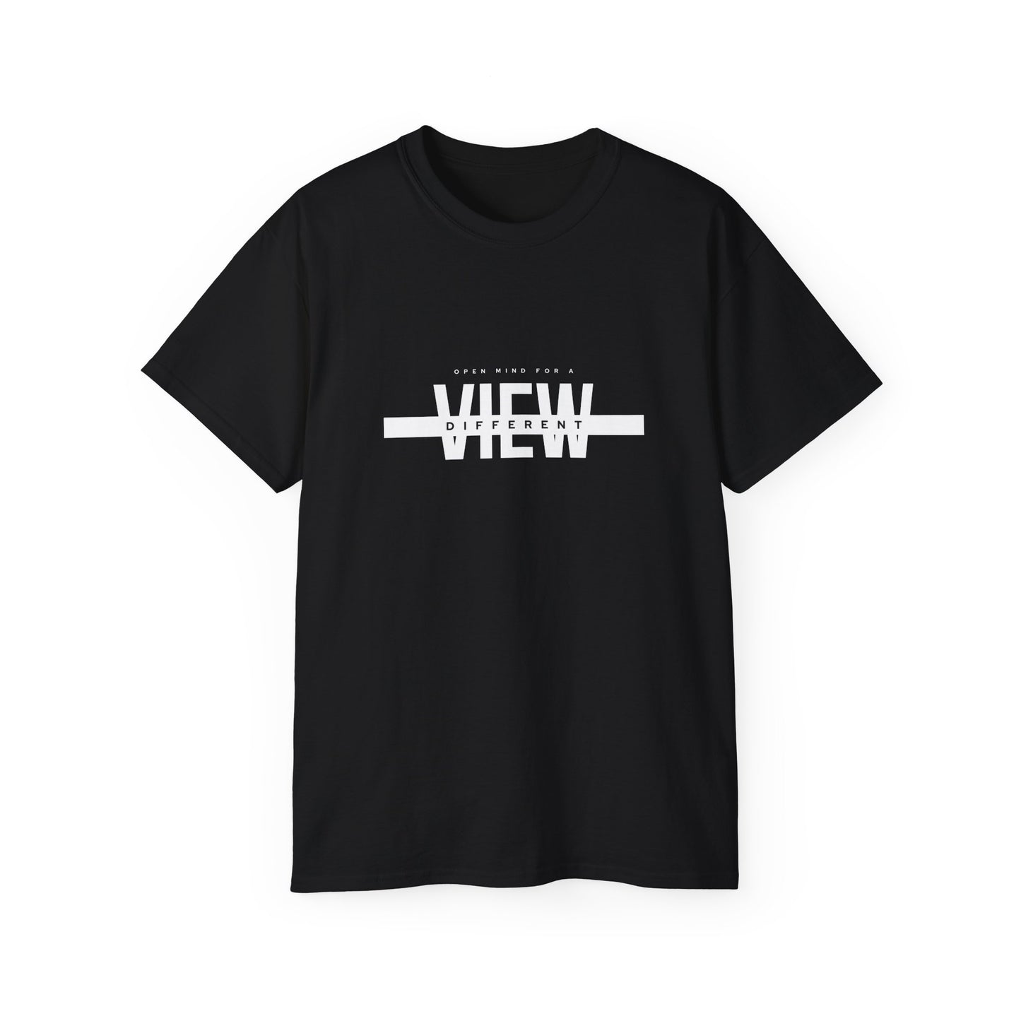 Open Mind for a View Different" Inspirational Printed T-Shirt