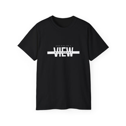 Open Mind for a View Different" Inspirational Printed T-Shirt