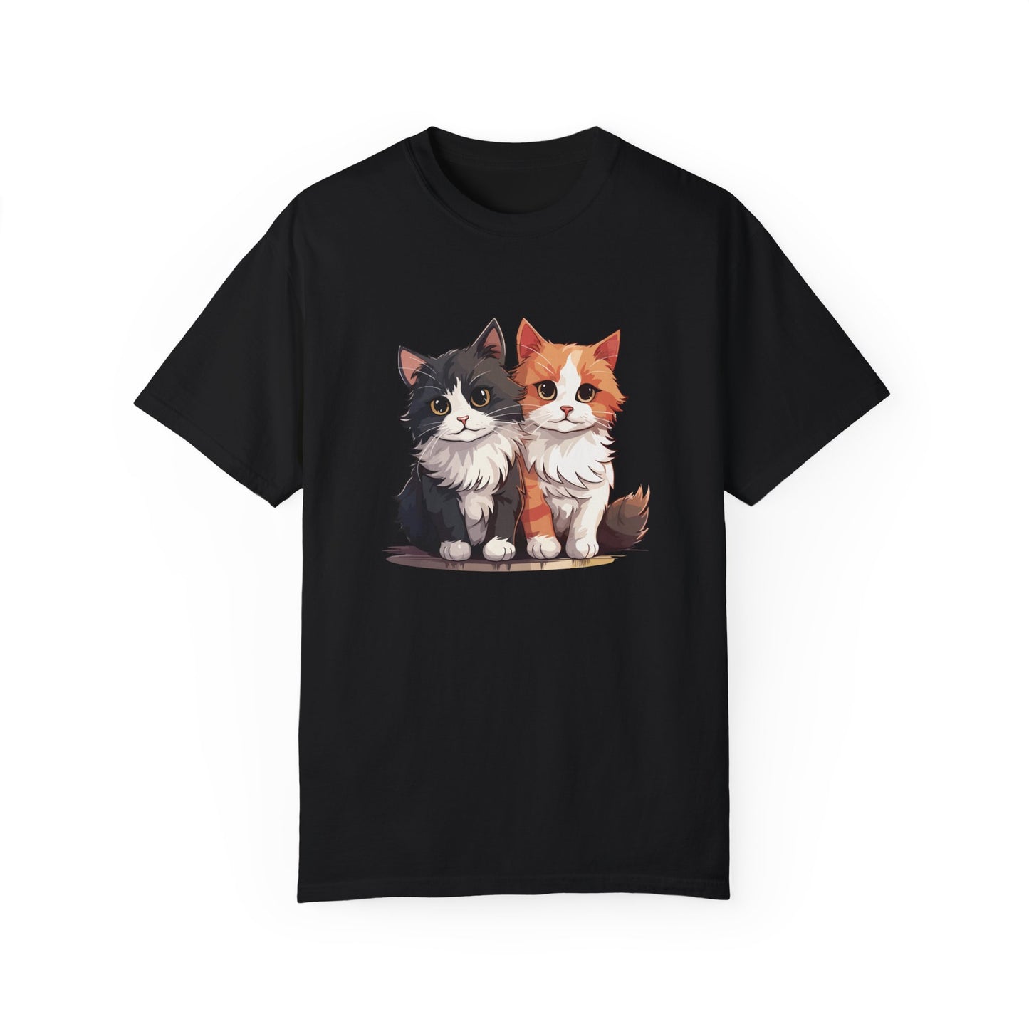 Twin Cat Printed T-Shirt – Cute & Comfy Feline Fashion