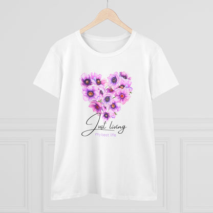 Just Living My Best Life – Printed T-Shirt for Everyday Confidence