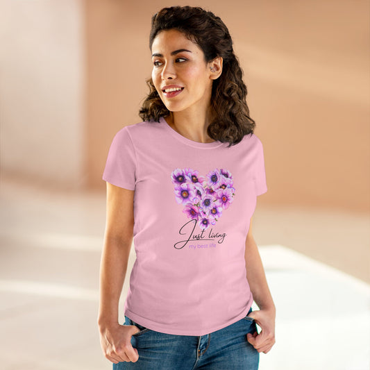 Just Living My Best Life – Printed T-Shirt for Everyday Confidence