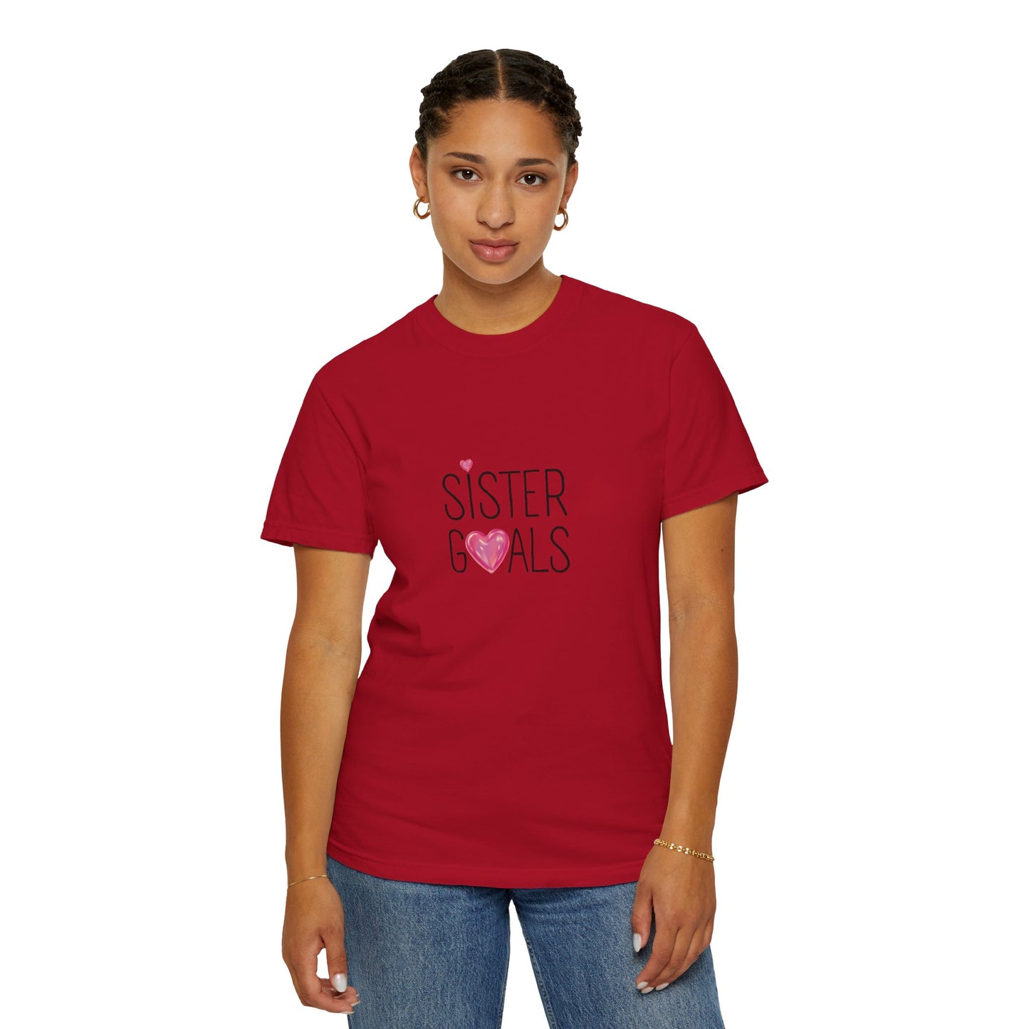 Sister Goals Printed T-Shirt – Matching Tee for Trendy Sisters
